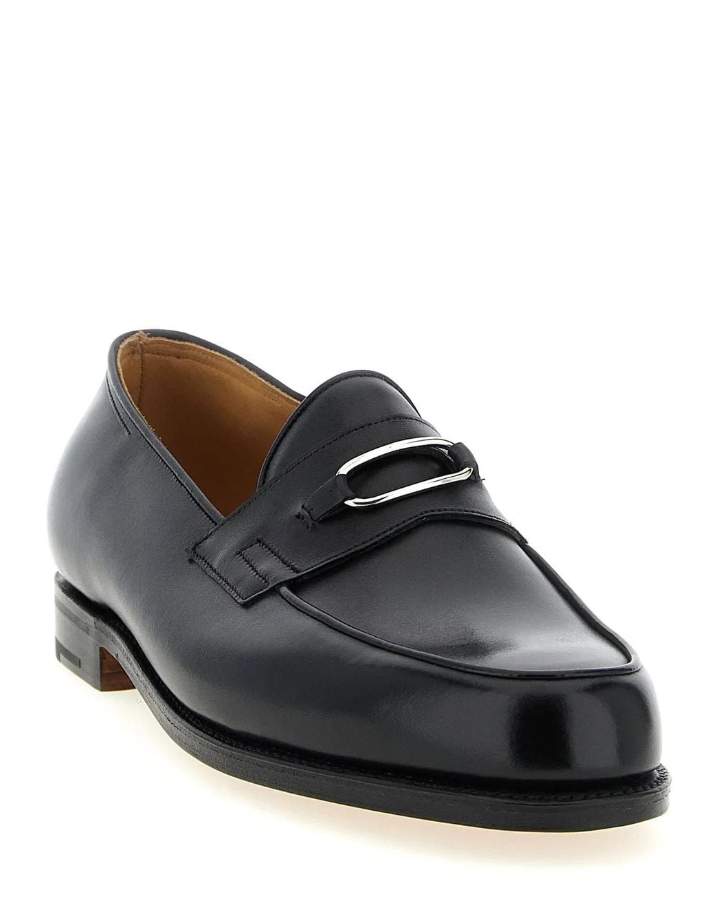 John Lobb Black Lopez Ring Loafer for men