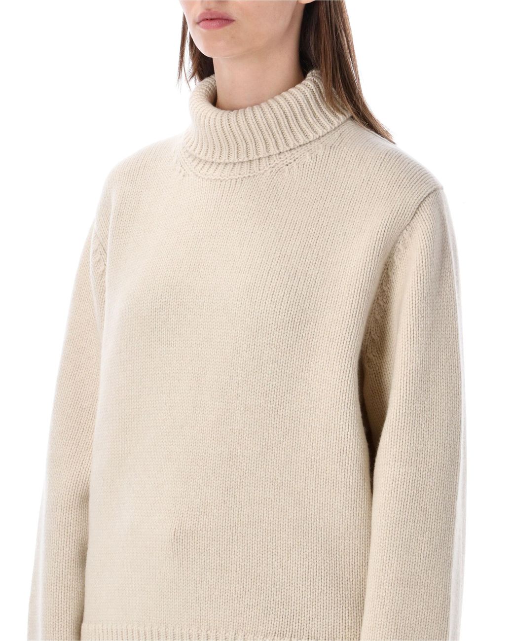 Totême Natural Wool Turtleneck Sweater