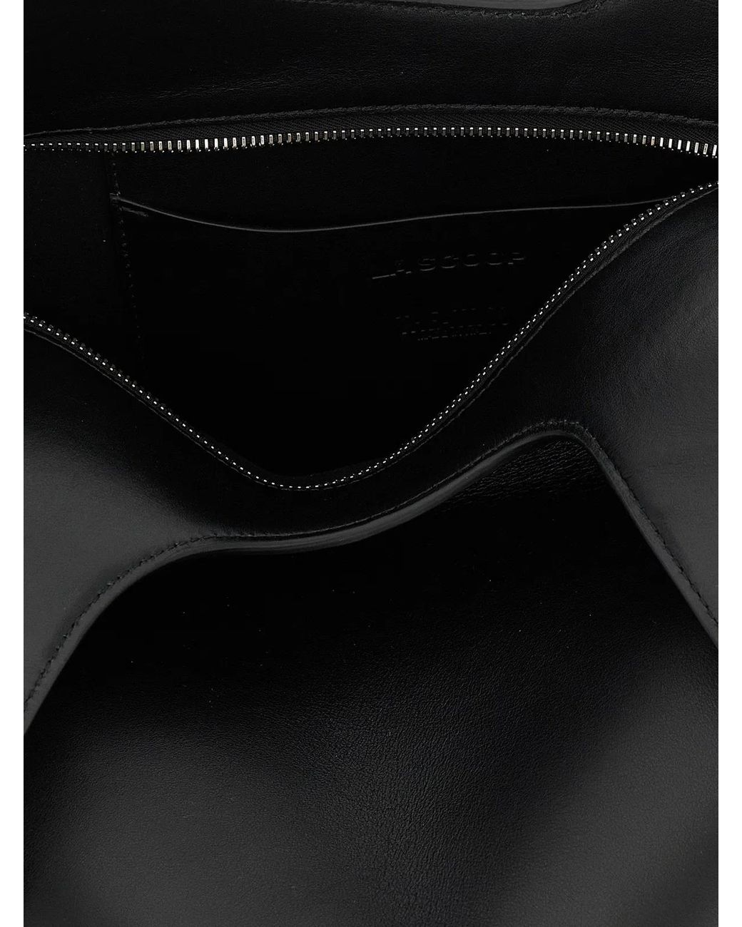 The Attico Black 'La Scoop Medium' Shoulder Bag