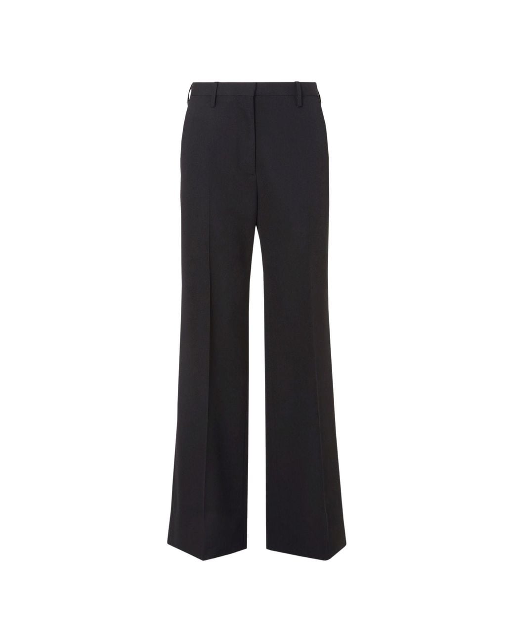 Fendi Black Virgin Wool Tailored Trousers