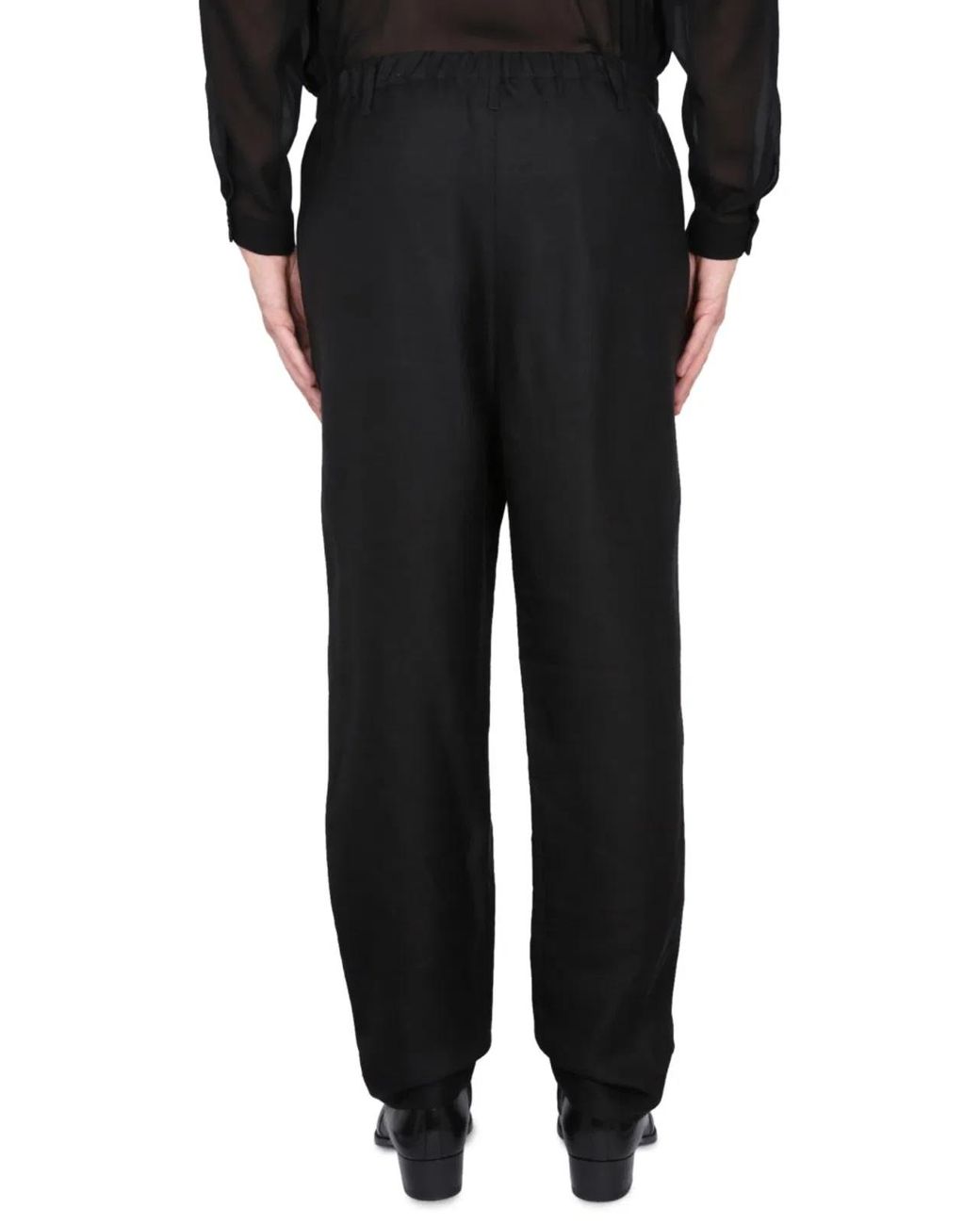 Saint Laurent Black High Waist Pants for men