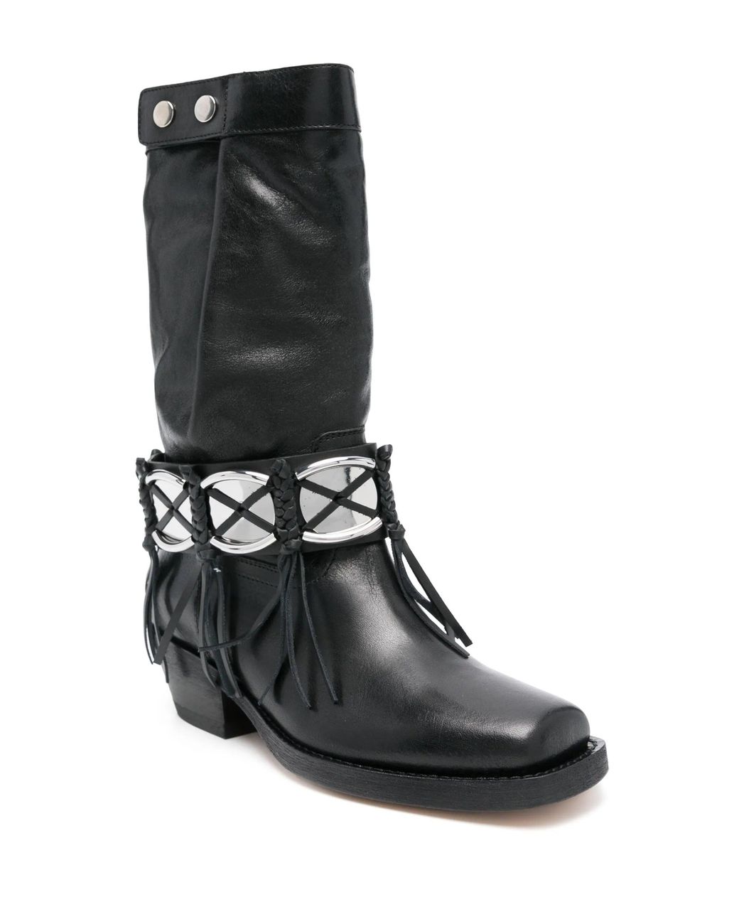 Isabel Marant Black Calf Cow Leather Ademe
