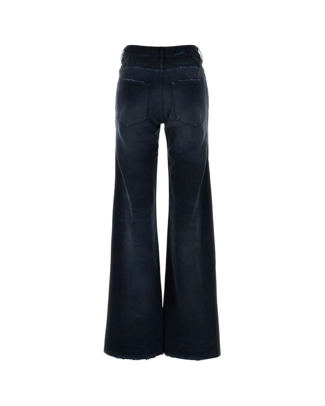 Balenciaga Blue Curved Waist Pants