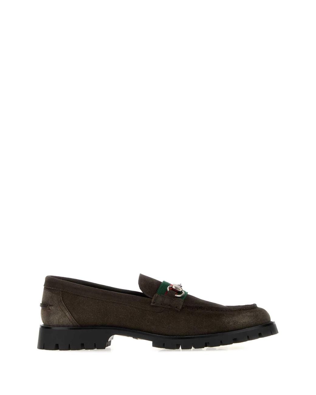 Gucci Black Chocolate Suede Loafers for men