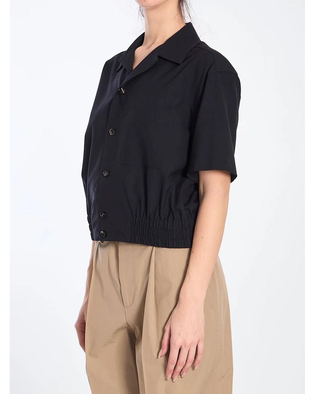 Bottega Veneta Black Wool Shirt