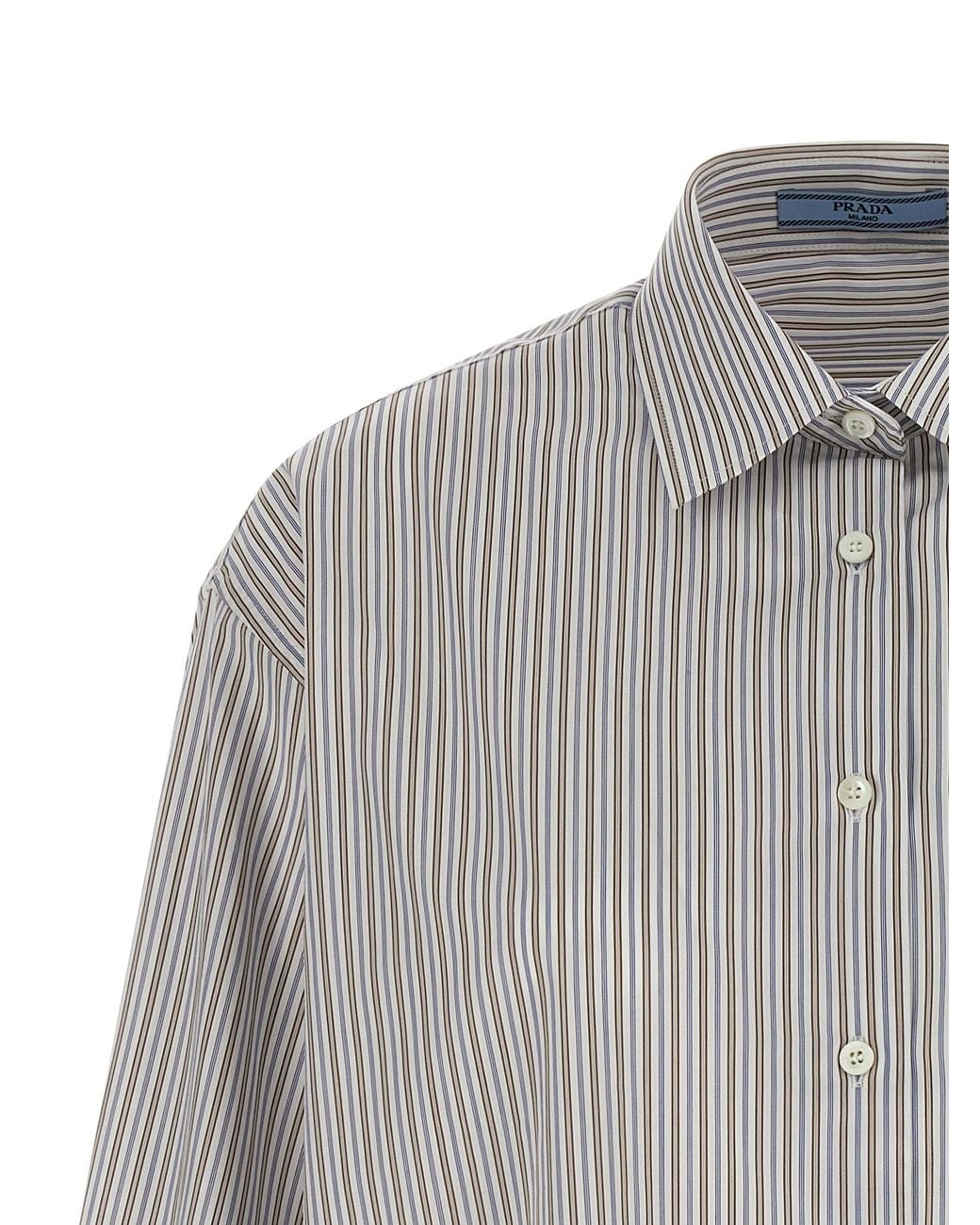 Prada Gray Cotton Blouse