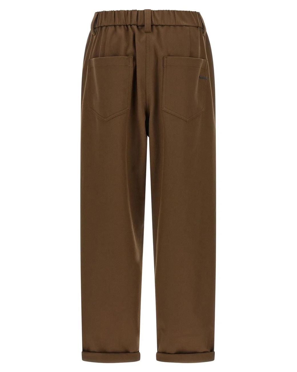Brunello Cucinelli Brown Cotton Casual Pants