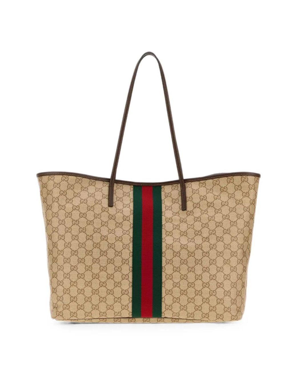Gucci Natural Gg Canvas Large Tribeca Shopping Bag