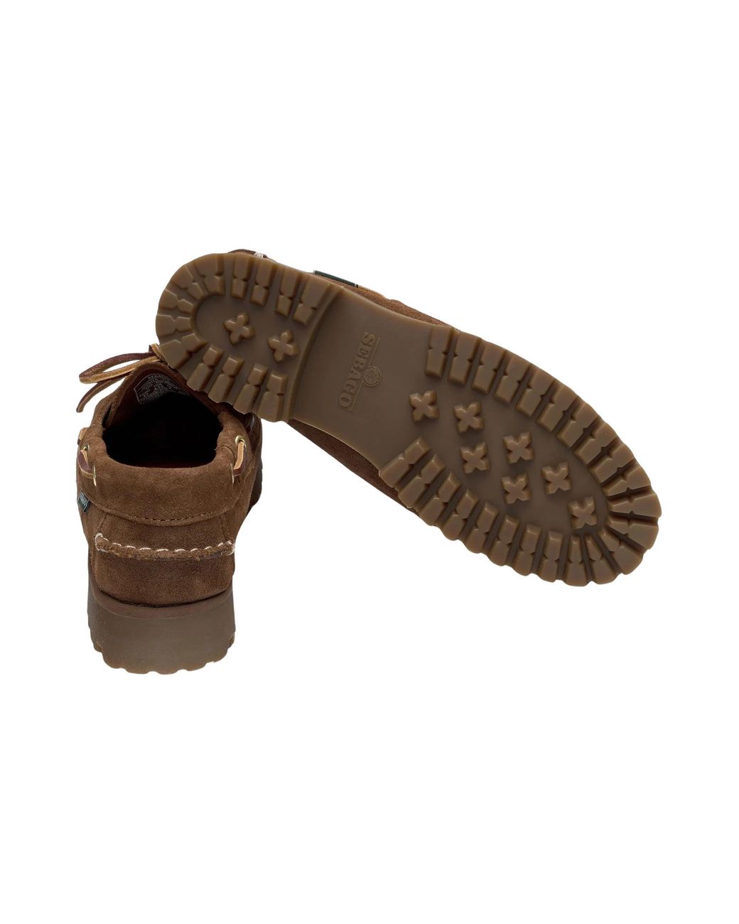 Sebago Brown Outdoor Moccasin Docksides With Leather Upper
