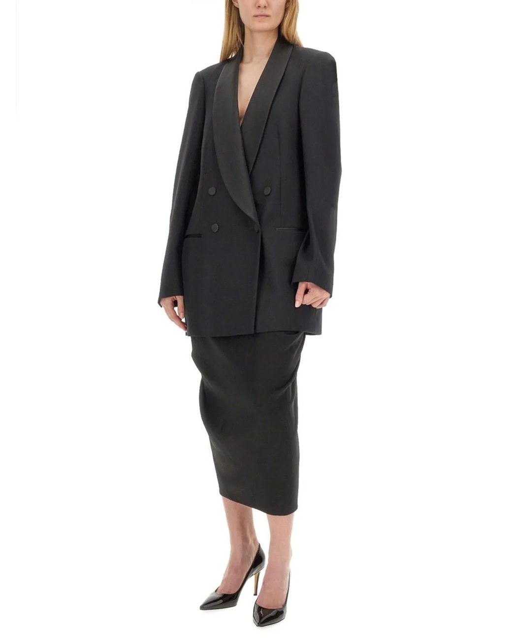 Dries Van Noten Black Doublebreasted Jacket