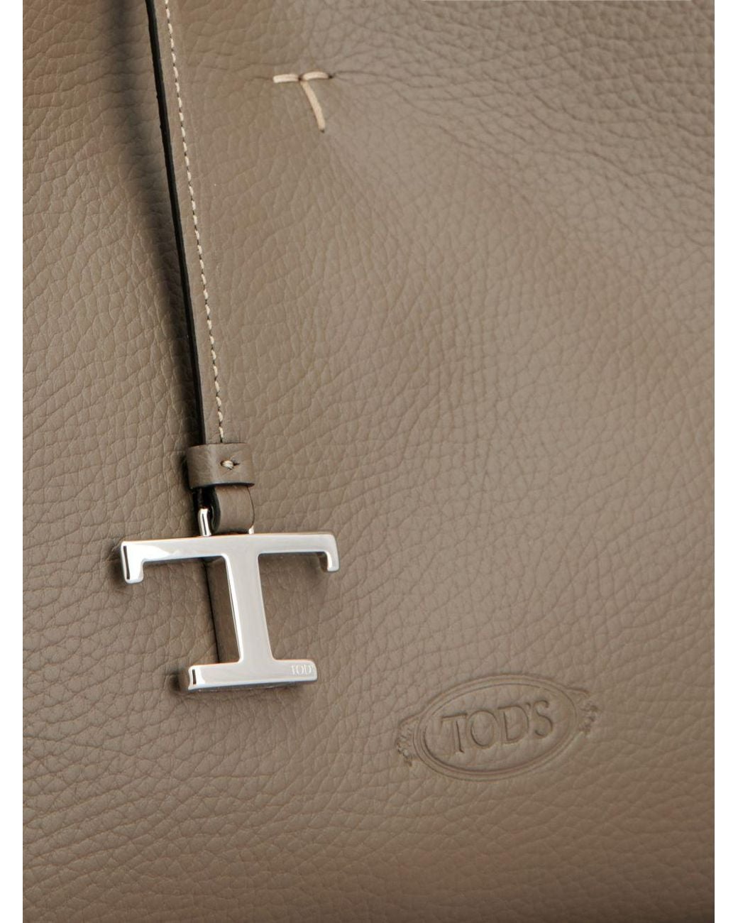 Tod's Brown Tods Mini T Timeless Tan Handbag