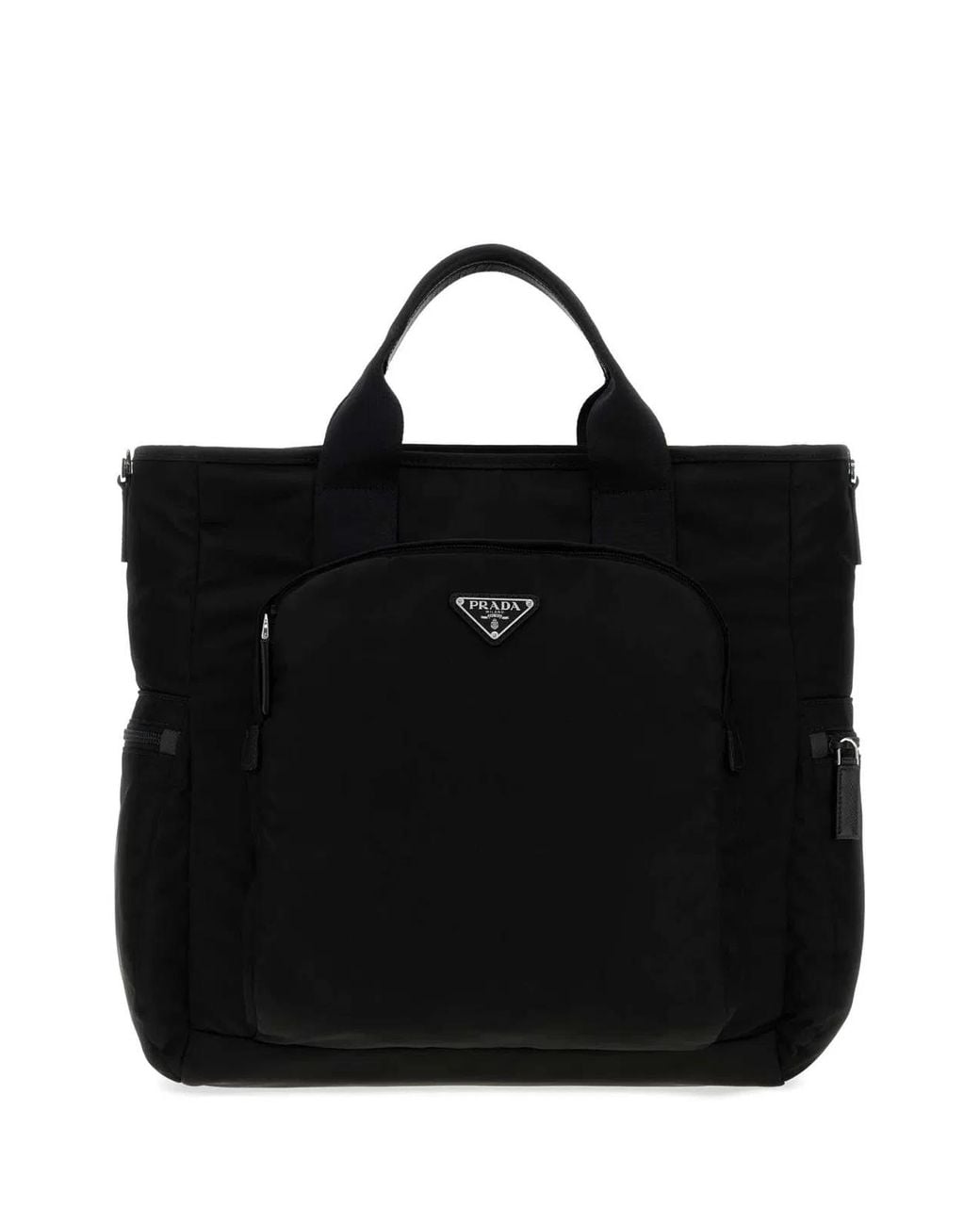 Prada Black Fabric Shopping Bag for men