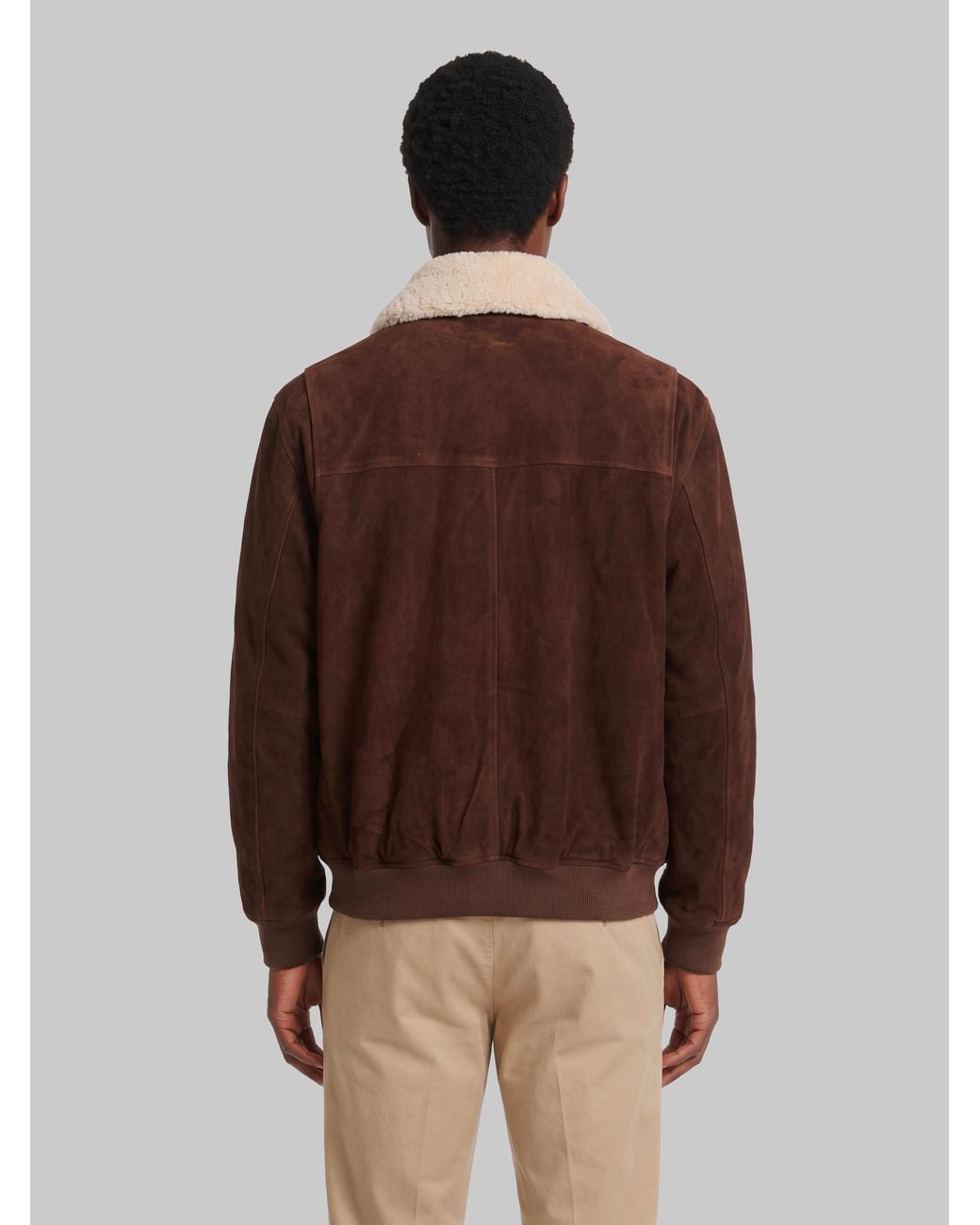 Arma Brown Bari Gritty Suede Bomber for men