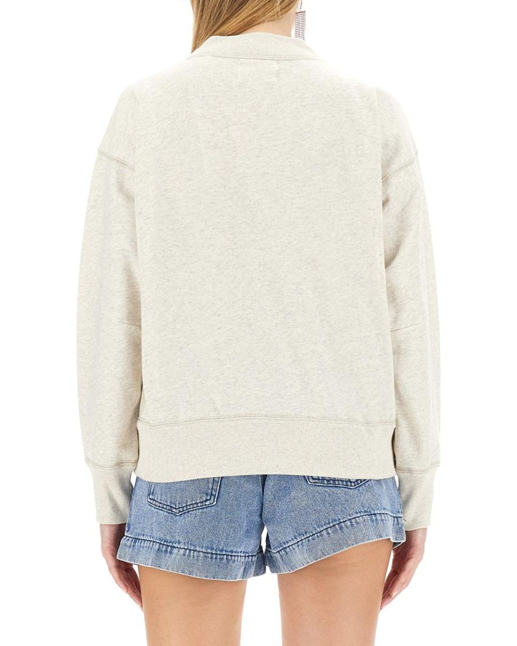 Isabel Marant White Isabel Marant Etoile Moby Sweatshirt With Flocked Logo