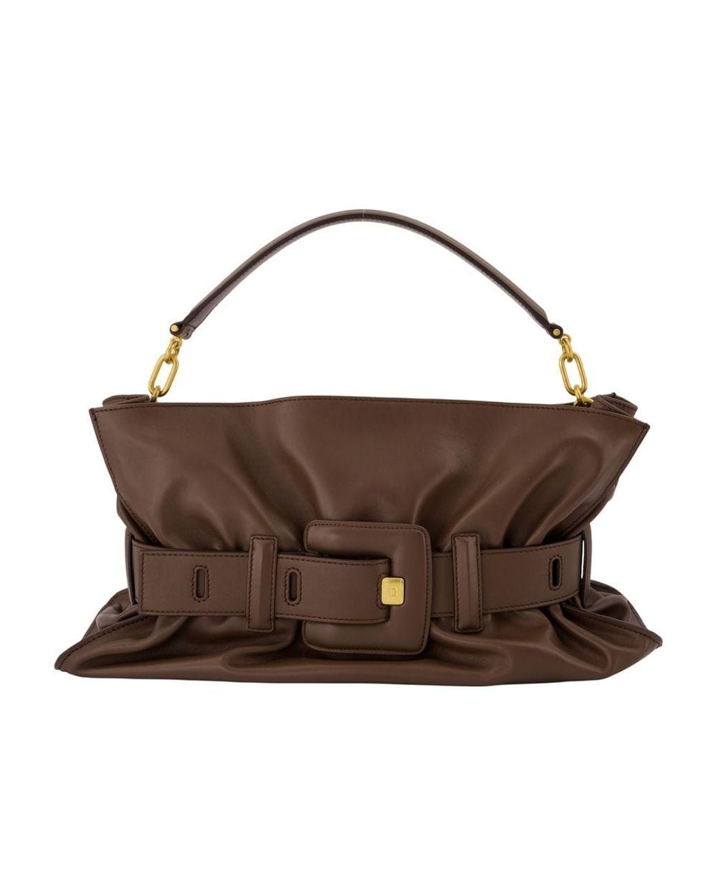 Balmain Brown Anthem Medium Shoulder Bag