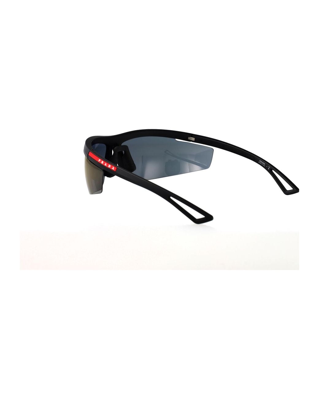 Prada Linea Rossa Blue Matte Injectate Sunglasses for men