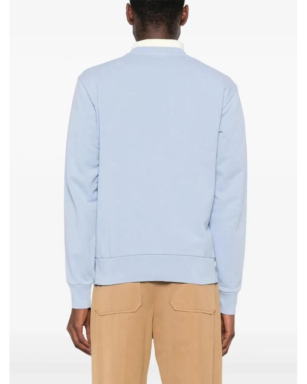 Polo Ralph Lauren Blue Crewneck Sweatshirt With Logo for men