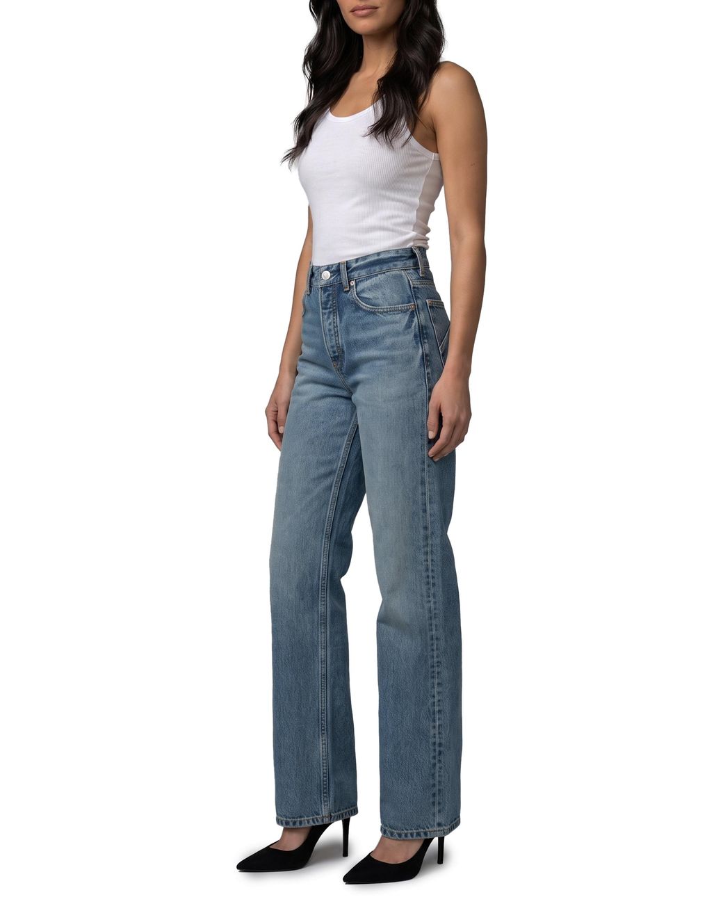 Alaïa Blue Straight-Leg Denim Jeans