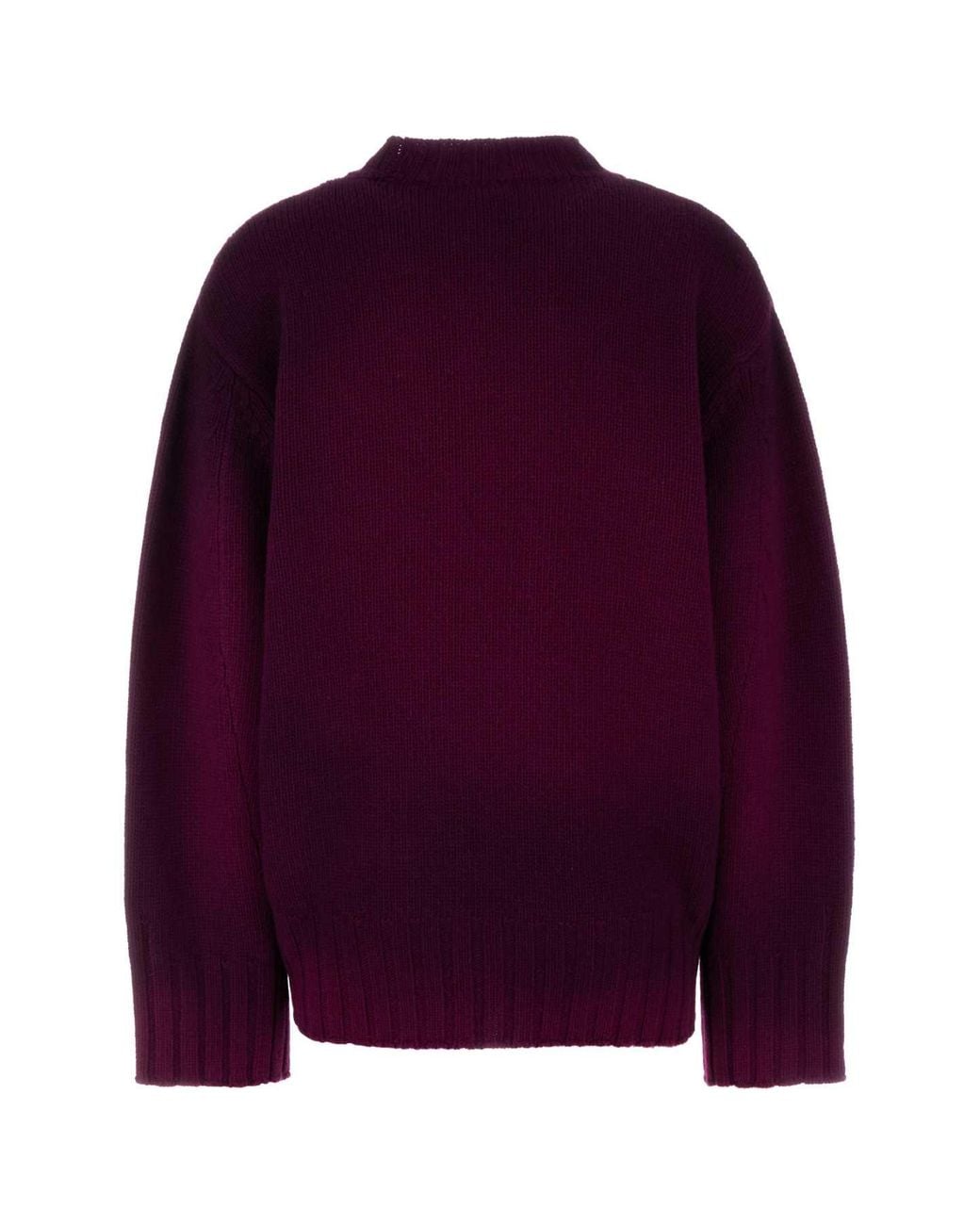 The Attico Purple Oversized Wool-Cashmere Sweater