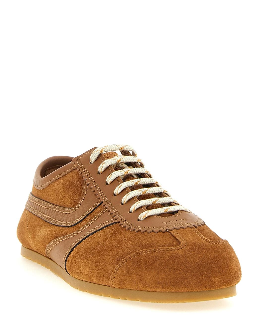 Dries Van Noten Brown Suede Sneakers