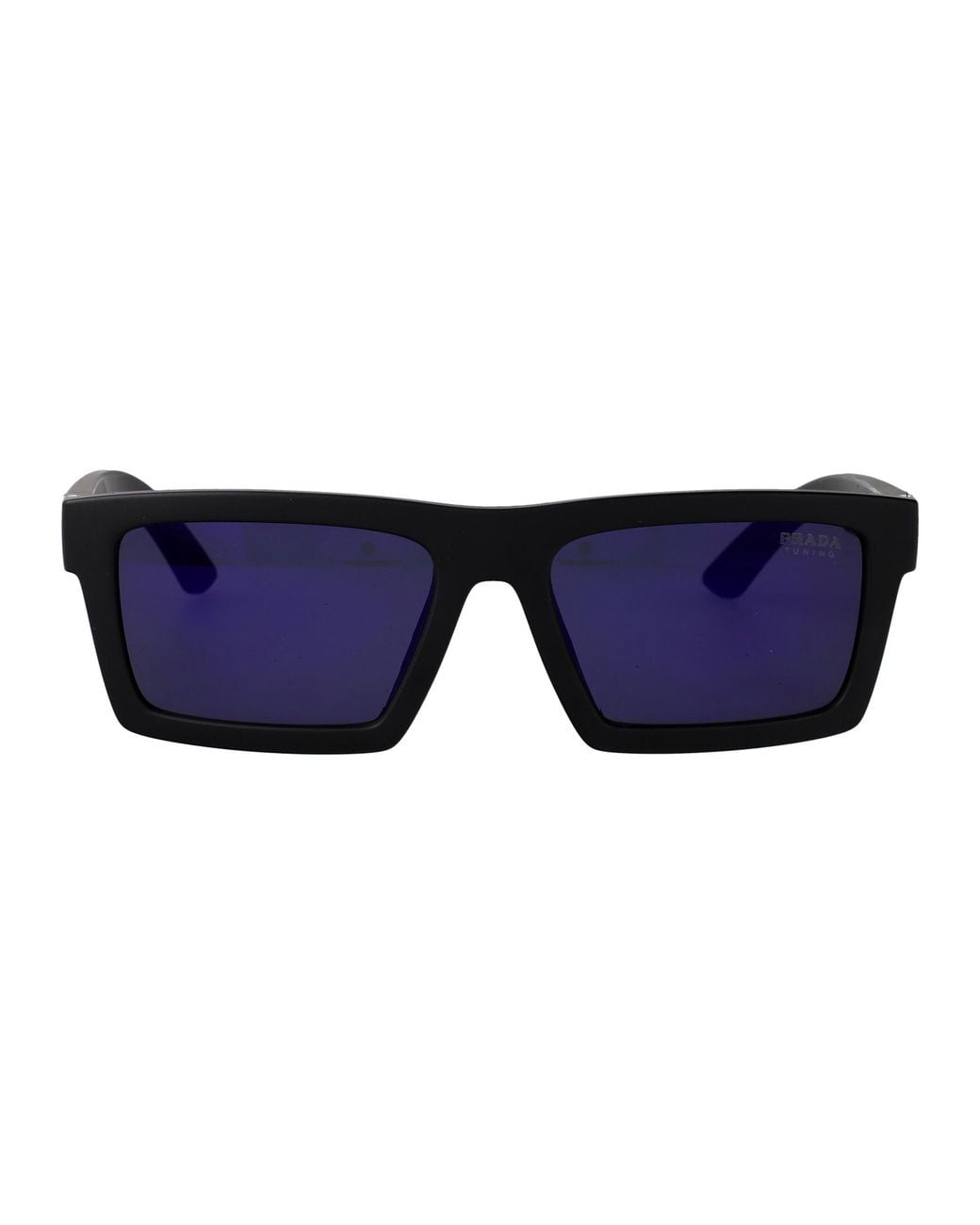 Prada Linea Rossa Blue Matte Injectate Sunglasses for men
