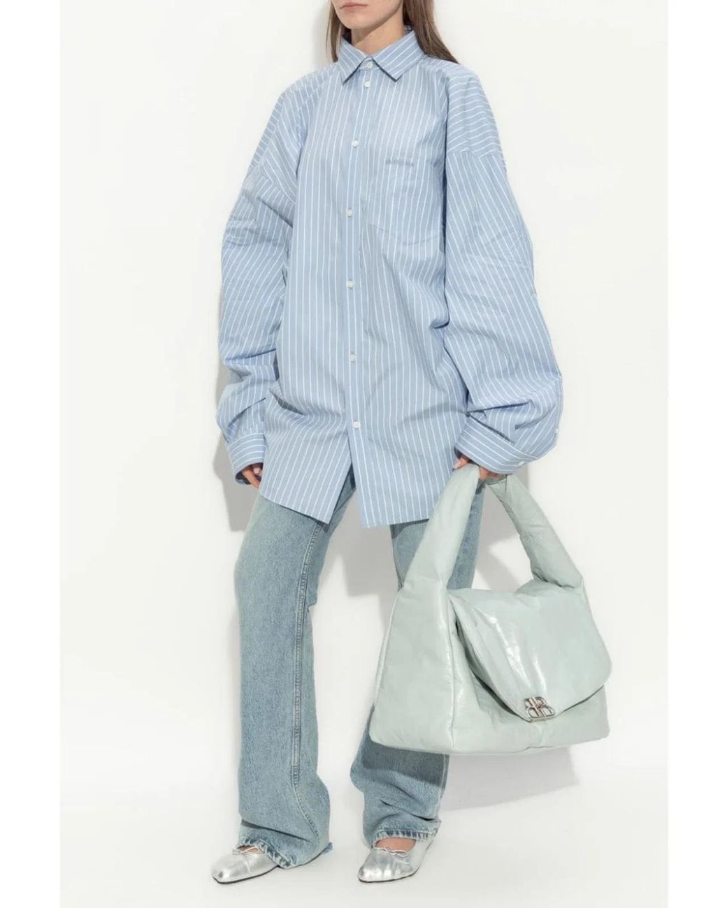 Balenciaga Blue Low-Waist Denim Jeans