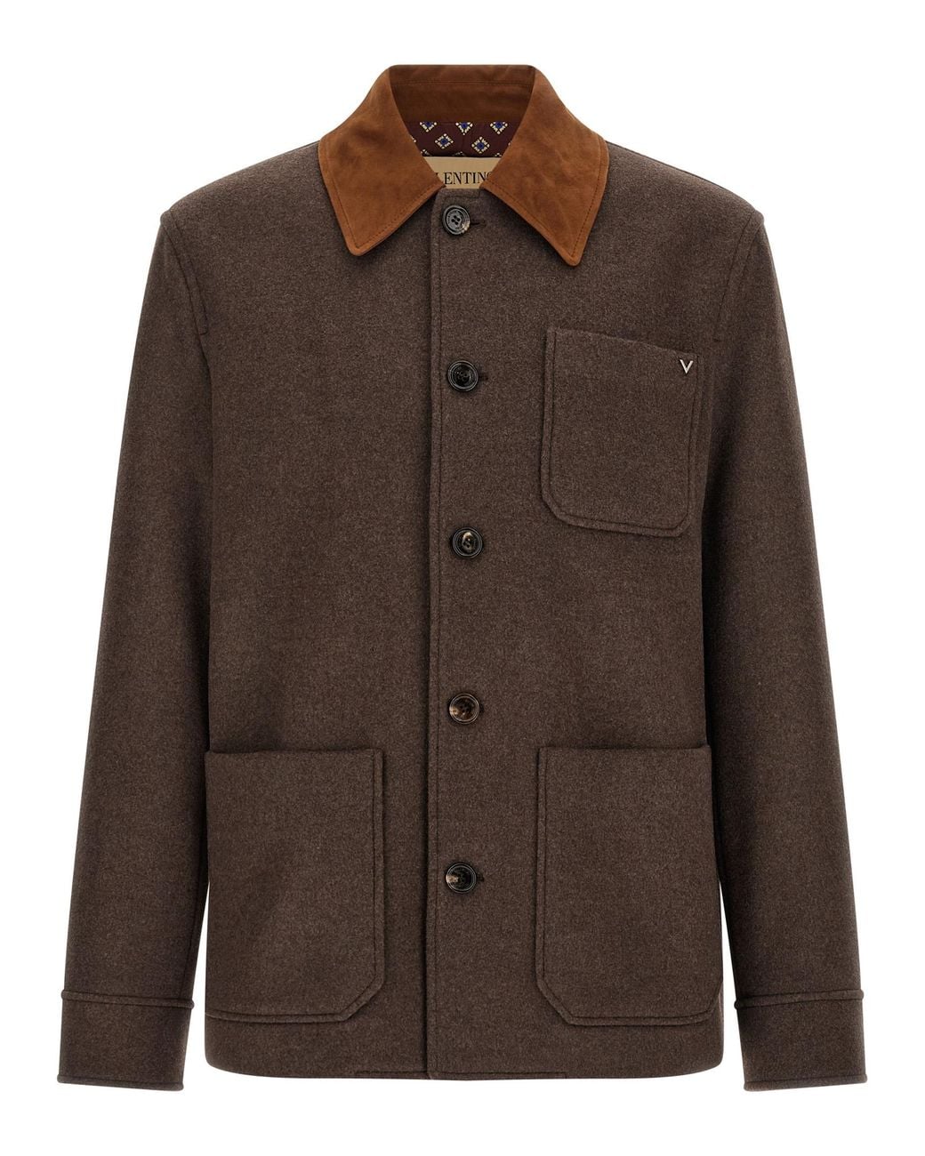 Valentino Garavani Brown Caban for men