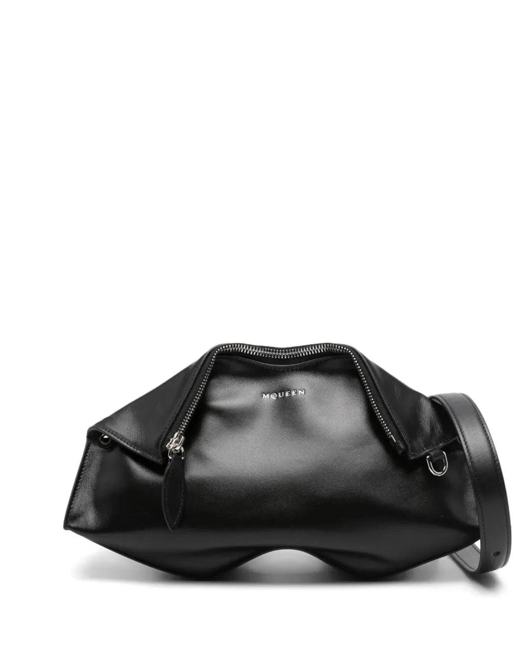 McQueen Black Manta Clutch
