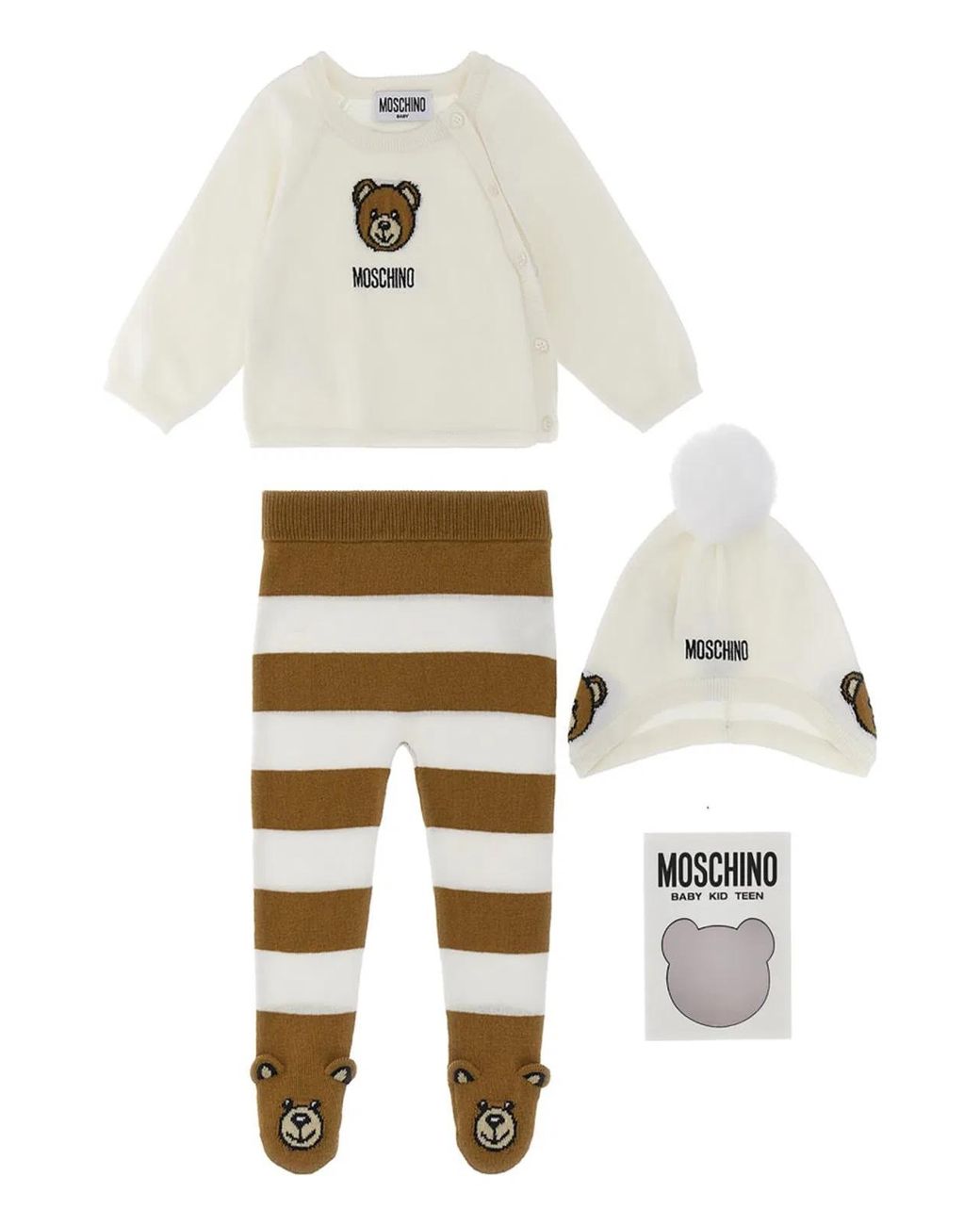 Moschino White Jersey+Pant+Shirt