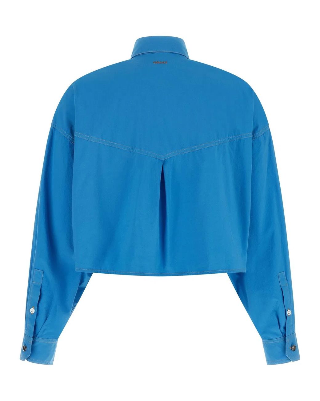 Versace Blue 'Medusa' Button Shirt