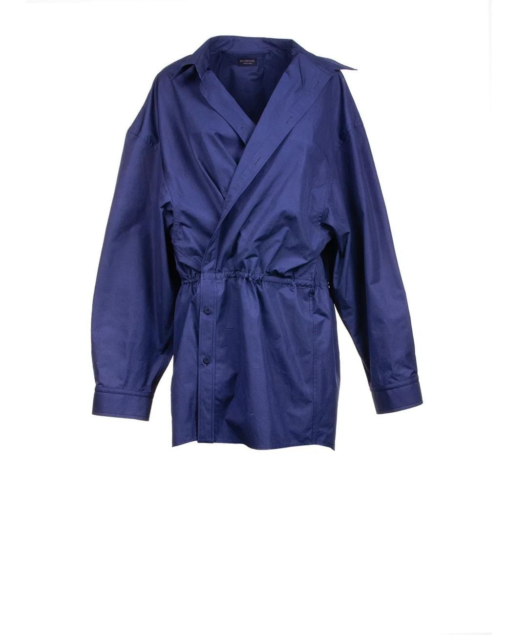 Balenciaga Blue Mini Shirt Style Dress