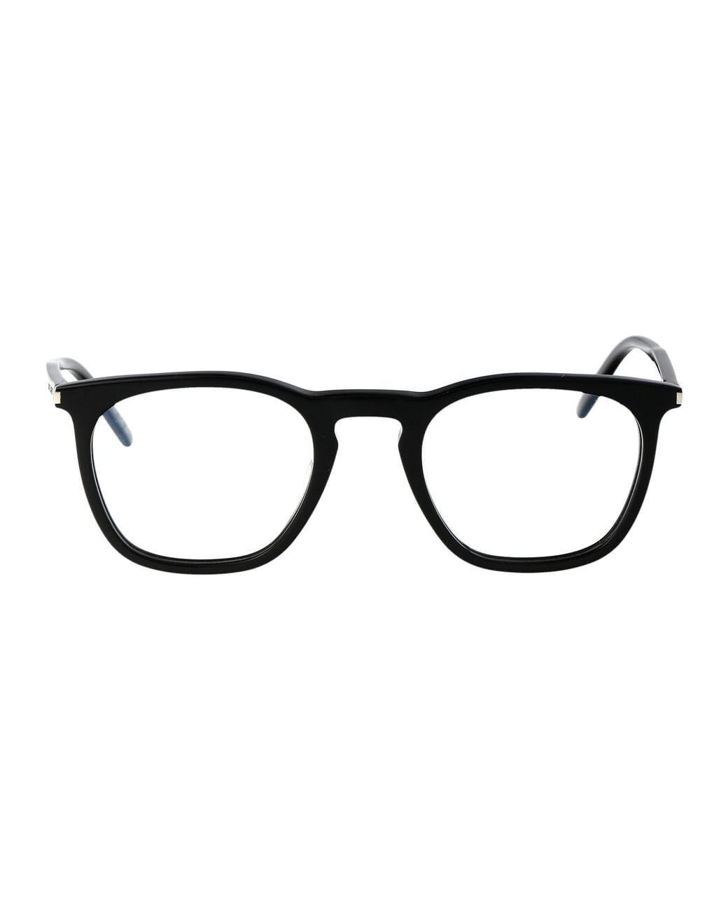 Saint Laurent Brown Transparent Acetate Glasses for men