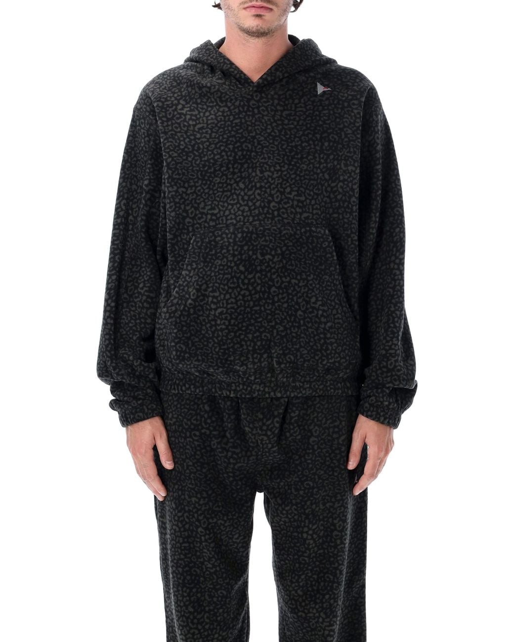 Roa Black Drowi Polar Fleece Hoodie for men