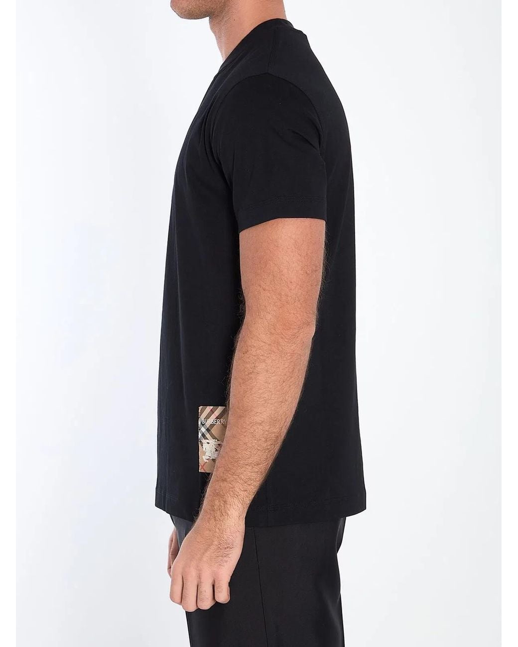 Burberry Black 100% Cotton T-Shirt for men