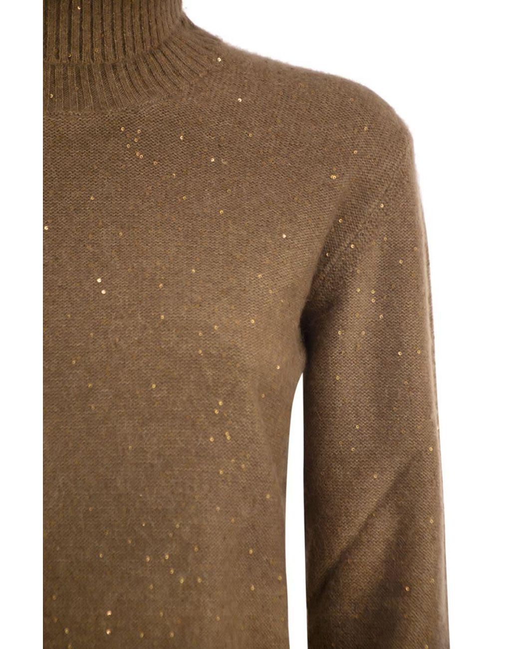 Fabiana Filippi Brown Fine Knit Turtleneck