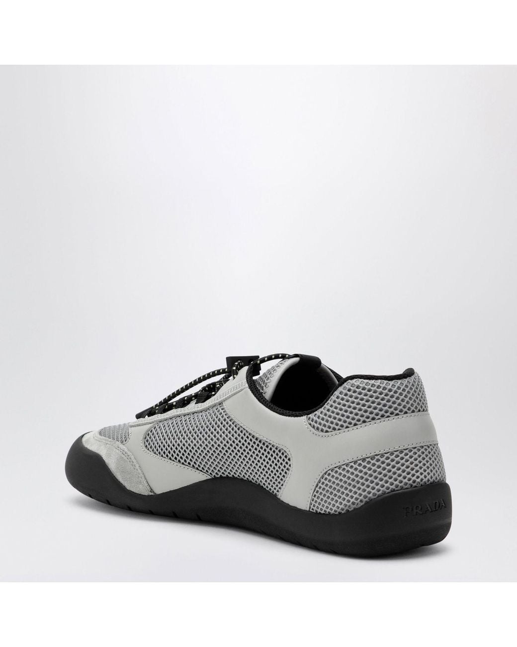 Prada Gray Speedrock Sneakers for men