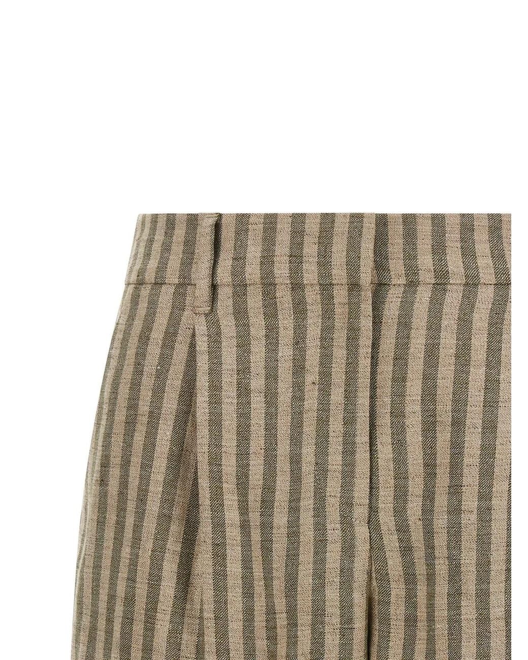 Brunello Cucinelli Natural Striped Bermuda Shorts