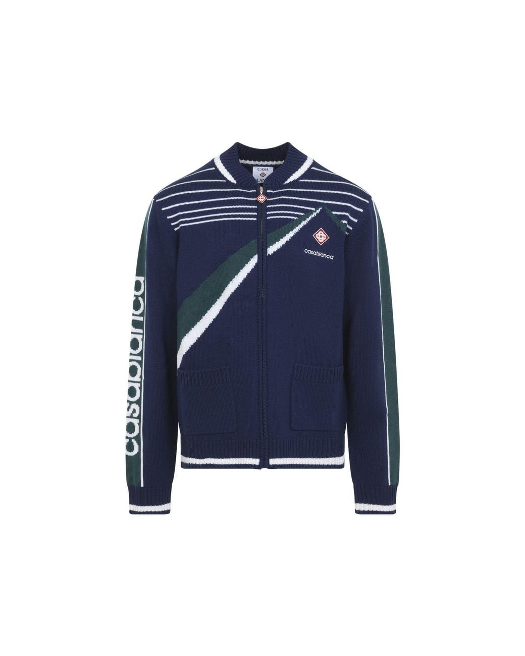 Casablanca Blue Pyramid Jacquard Jacket for men
