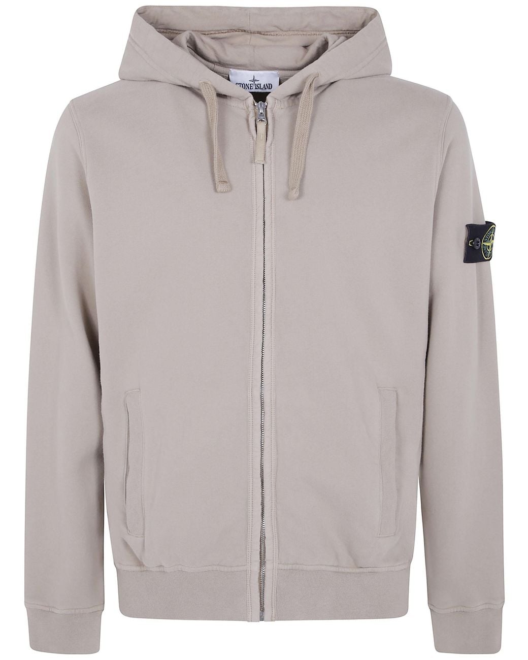 Stone Island Gray Hoodie Sweatshirt for men