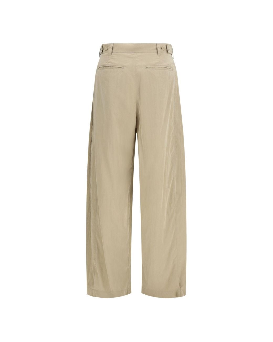 The Row Natural Iven Silk And Nylon Pants
