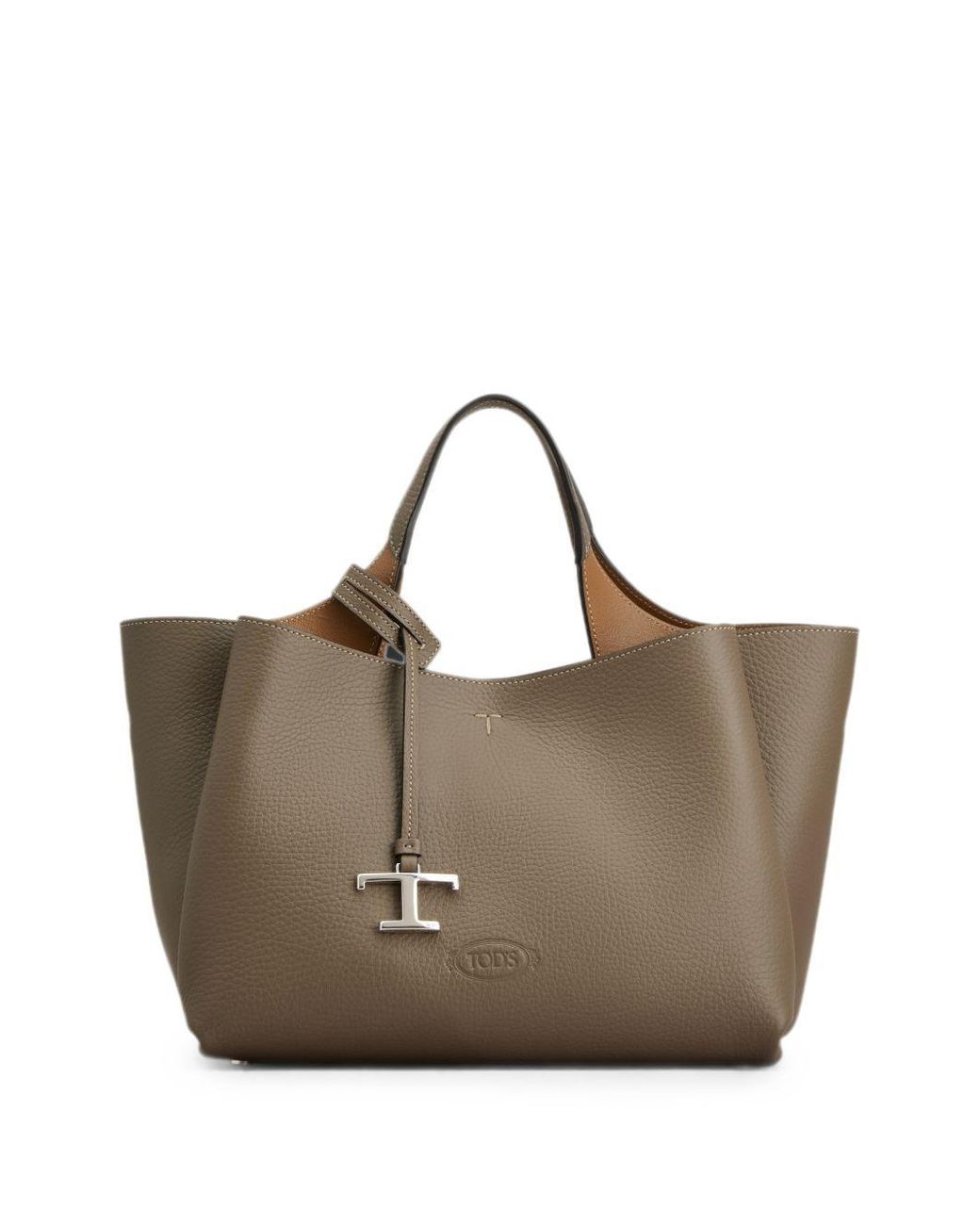 Tod's Brown Tods Mini T Timeless Tan Handbag