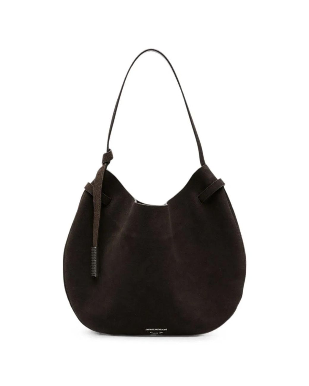 Emporio Armani Black Leather Hobo Bag