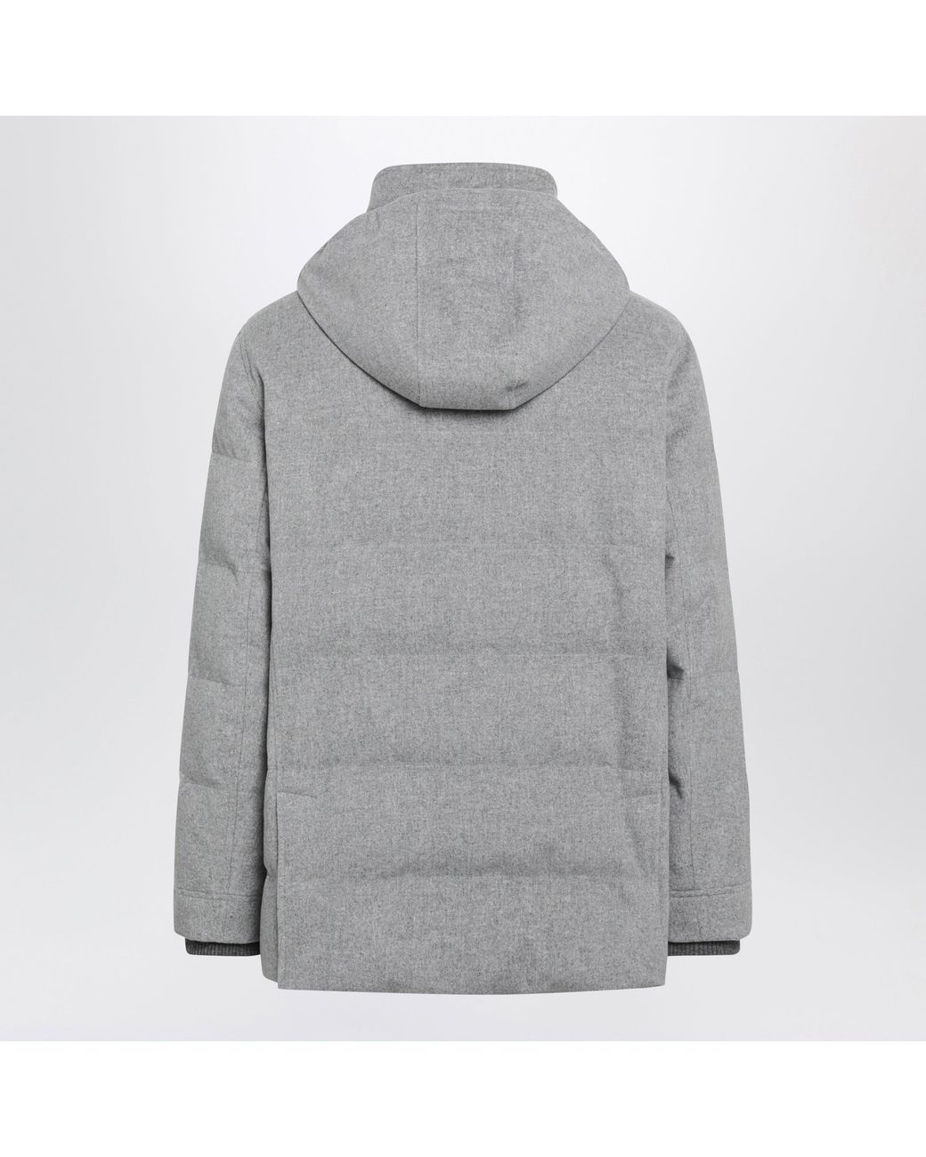 Brunello Cucinelli Gray Light Wool Parka for men