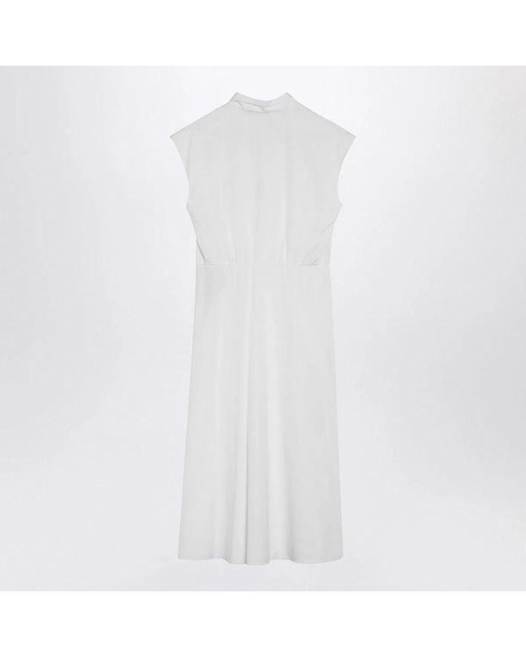 Valentino White Embroidered Midi Dress