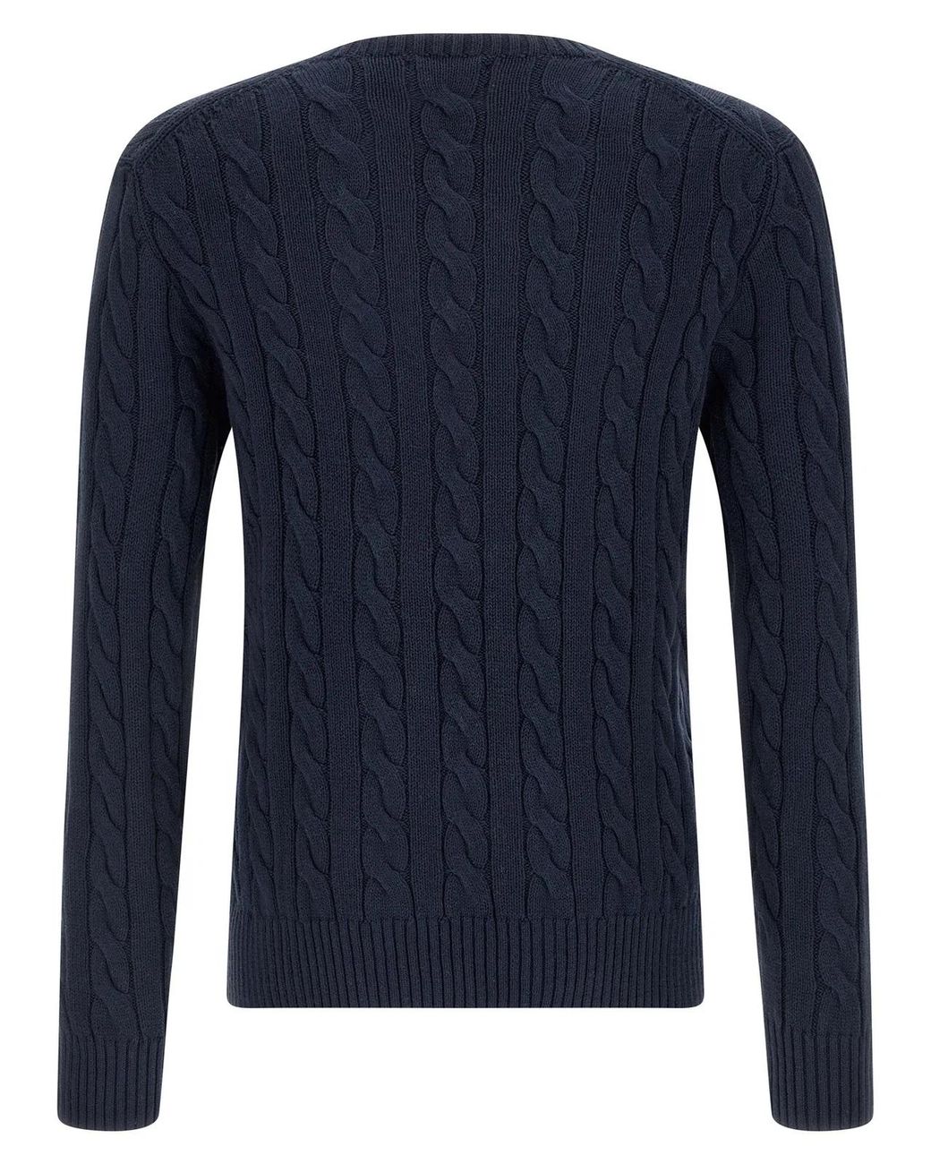 Polo Ralph Lauren Blue Cotton Braided Sweater for men