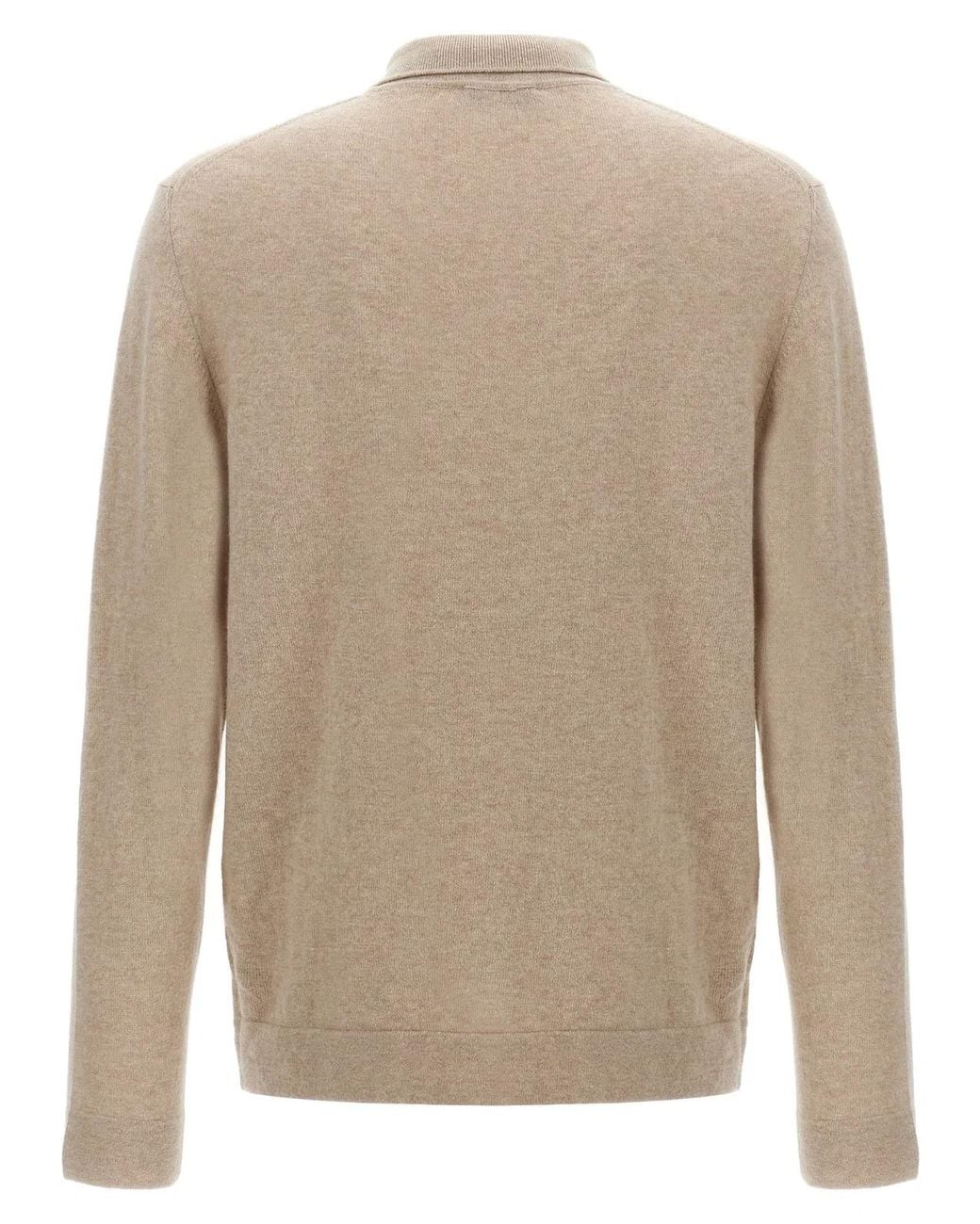 Zanone Natural Cashmere Wool Polo Shirt for men