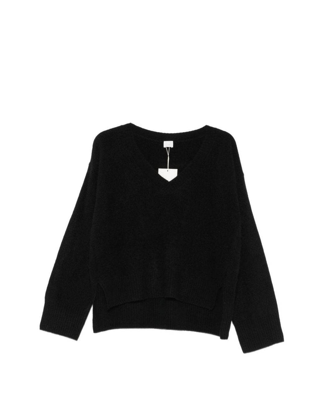 C.t. Plage Black Wool V-Necked Jumper