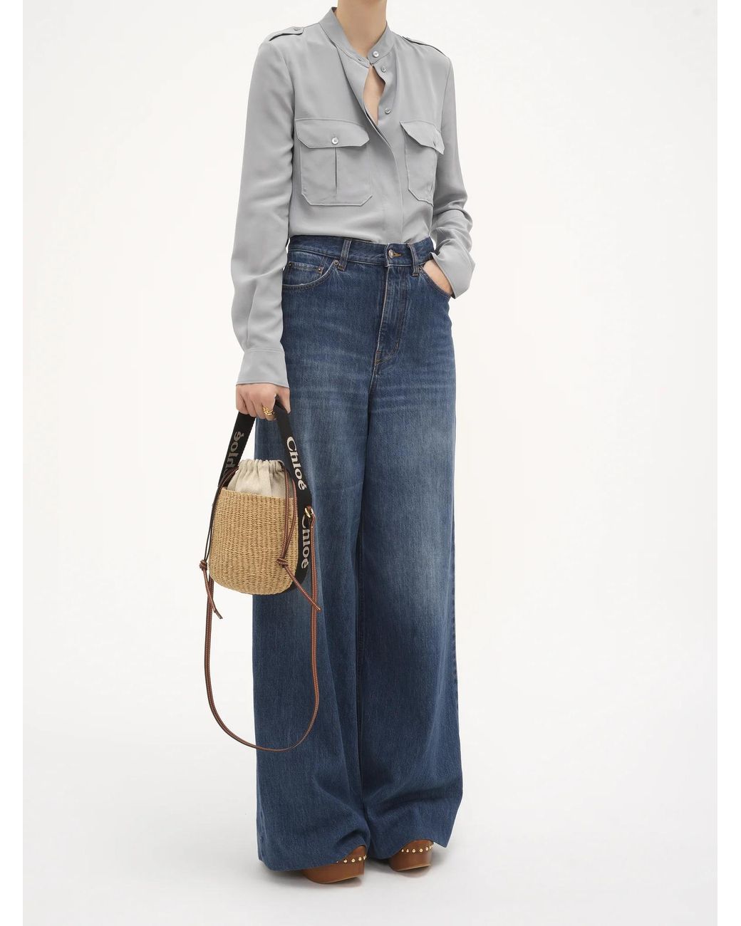 Chloé Multicolor Woody Small Basket Bag