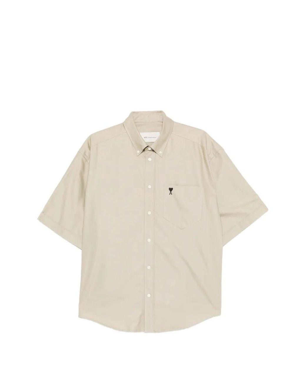 AMI White Boxy Shirt Ss for men