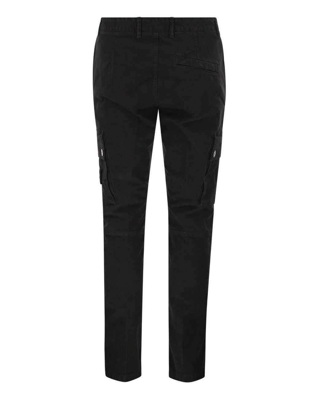 Stone Island Black Slim-Fit Cargo Trousers for men